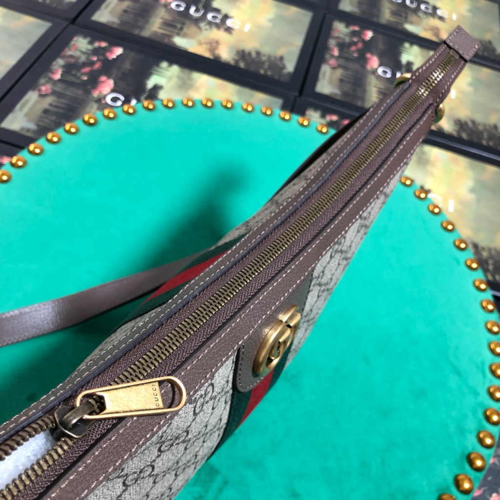 Gucci Ophidia GG small crossbody bag 598125 brown leather