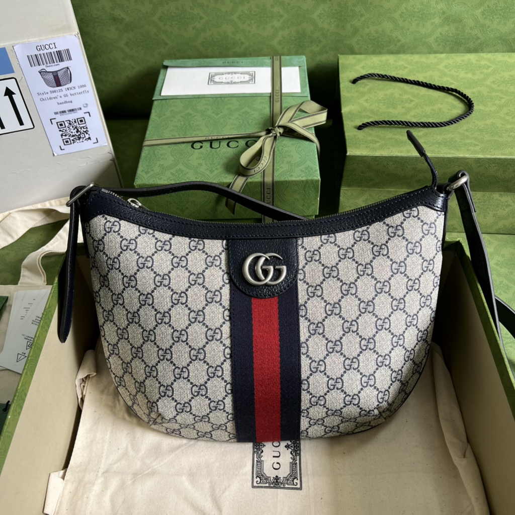Gucci Ophidia GG small crossbody bag 598125 blue leather