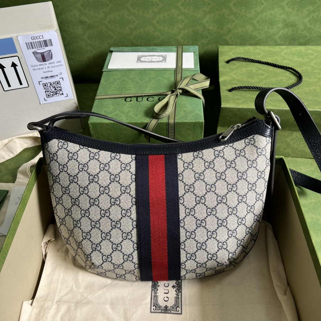 Gucci Ophidia GG small crossbody bag 598125 blue leather