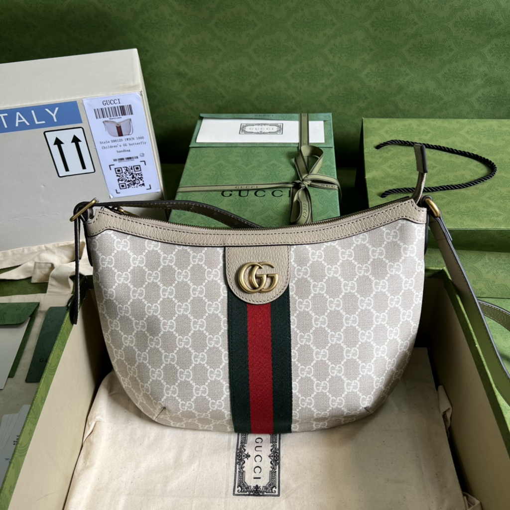 Gucci Ophidia GG small crossbody bag 598125 beige leather