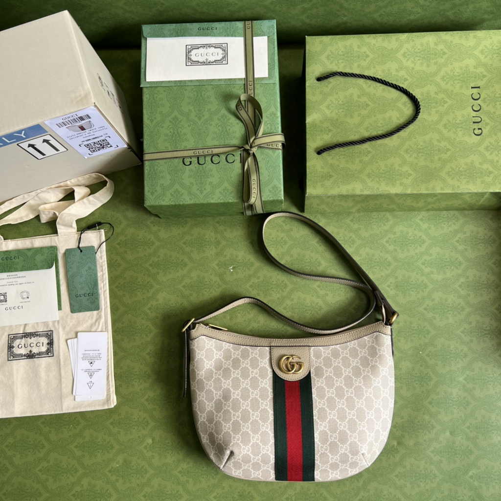 Gucci Ophidia GG small crossbody bag 598125 beige leather