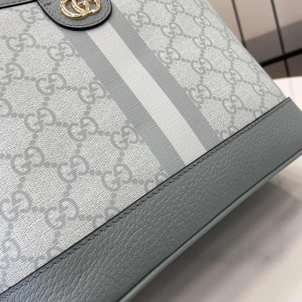 Gucci Ophidia GG small shoulder bag 781402 dusty blue leather