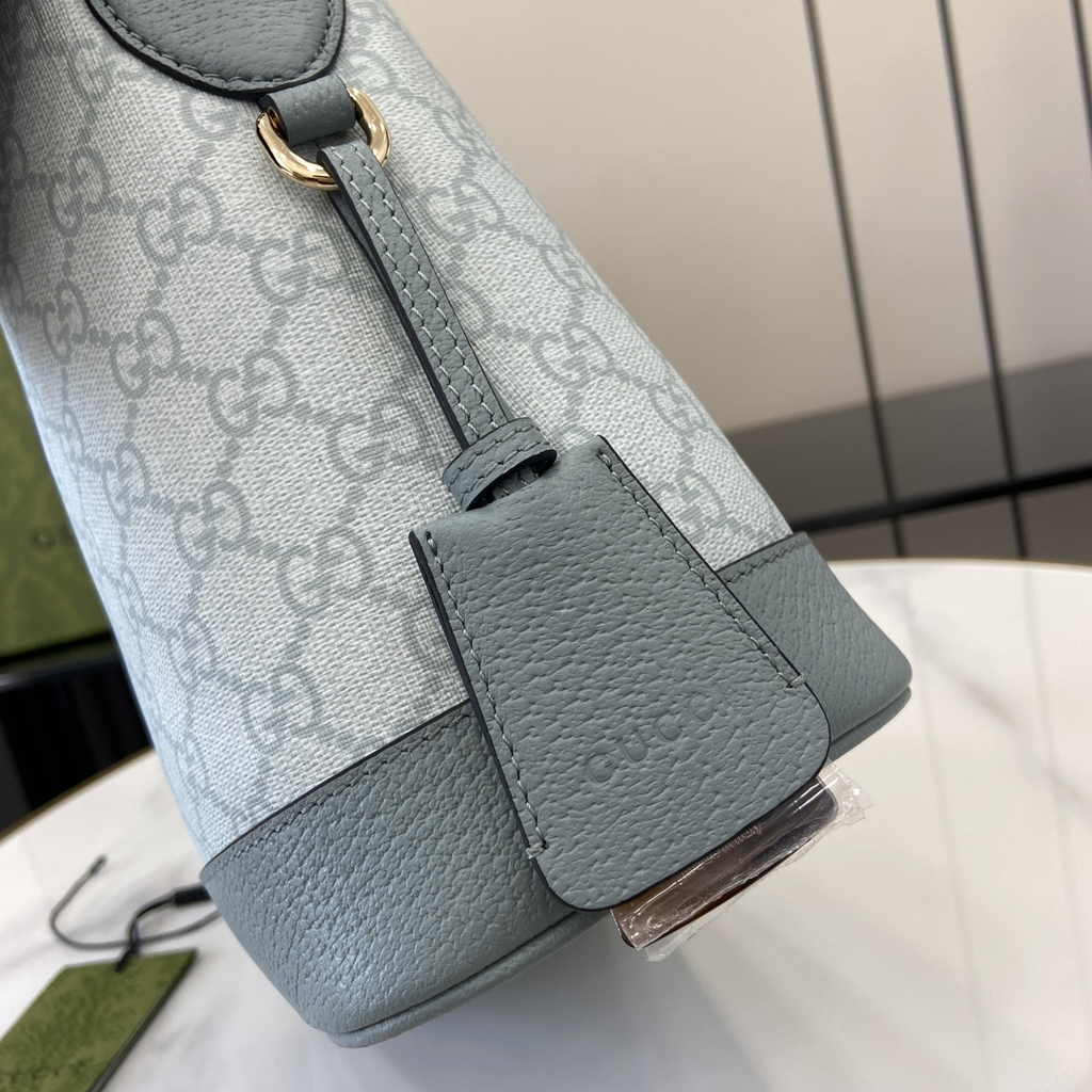 Gucci Ophidia GG small shoulder bag 781402 dusty blue leather