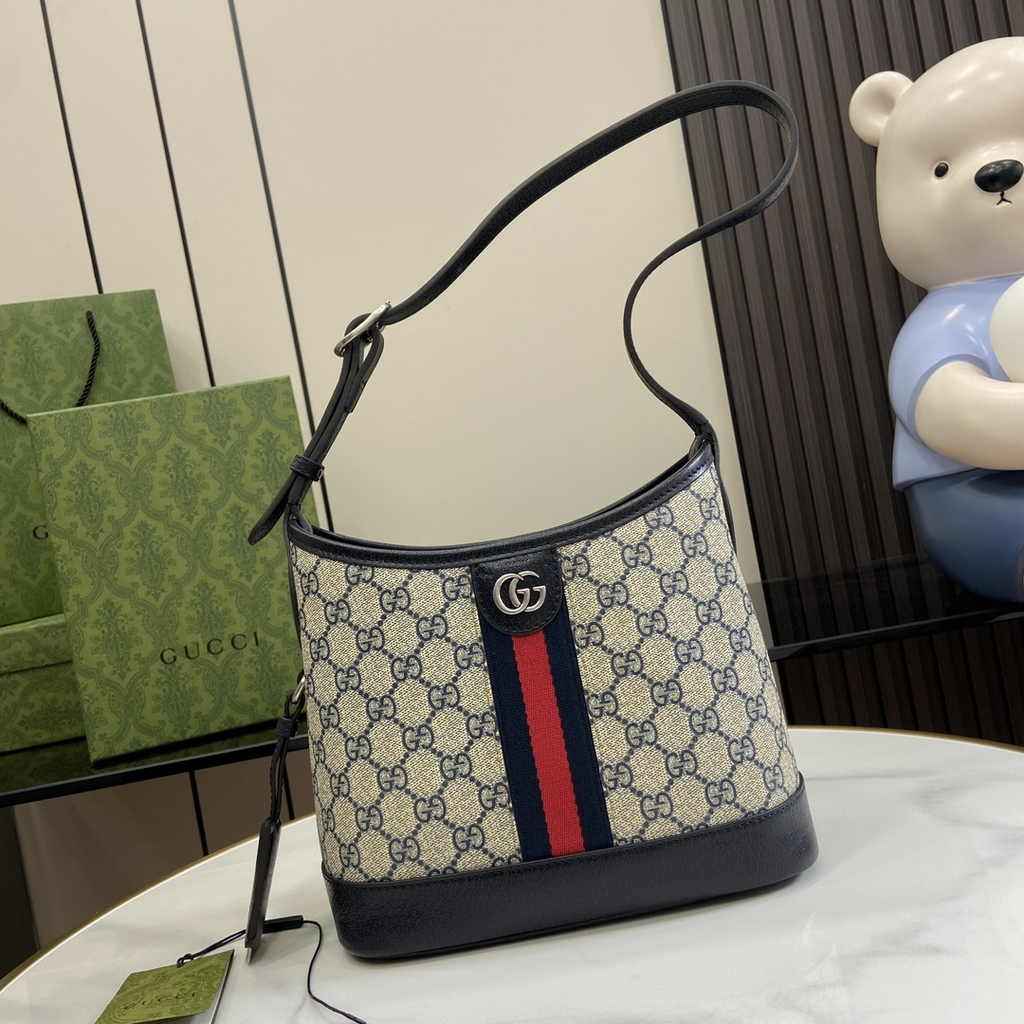 Gucci Ophidia GG small shoulder bag 781402 blue leather