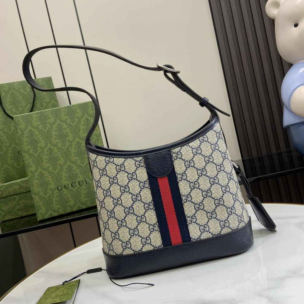 Gucci Ophidia GG small shoulder bag 781402 blue leather