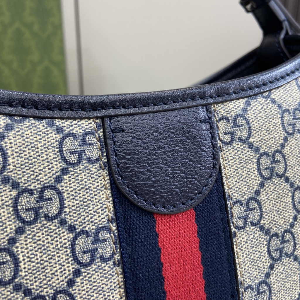 Gucci Ophidia GG small shoulder bag 781402 blue leather