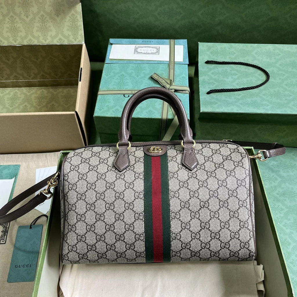 Gucci Ophidia large boston bag, 772065 GG Supreme canvas