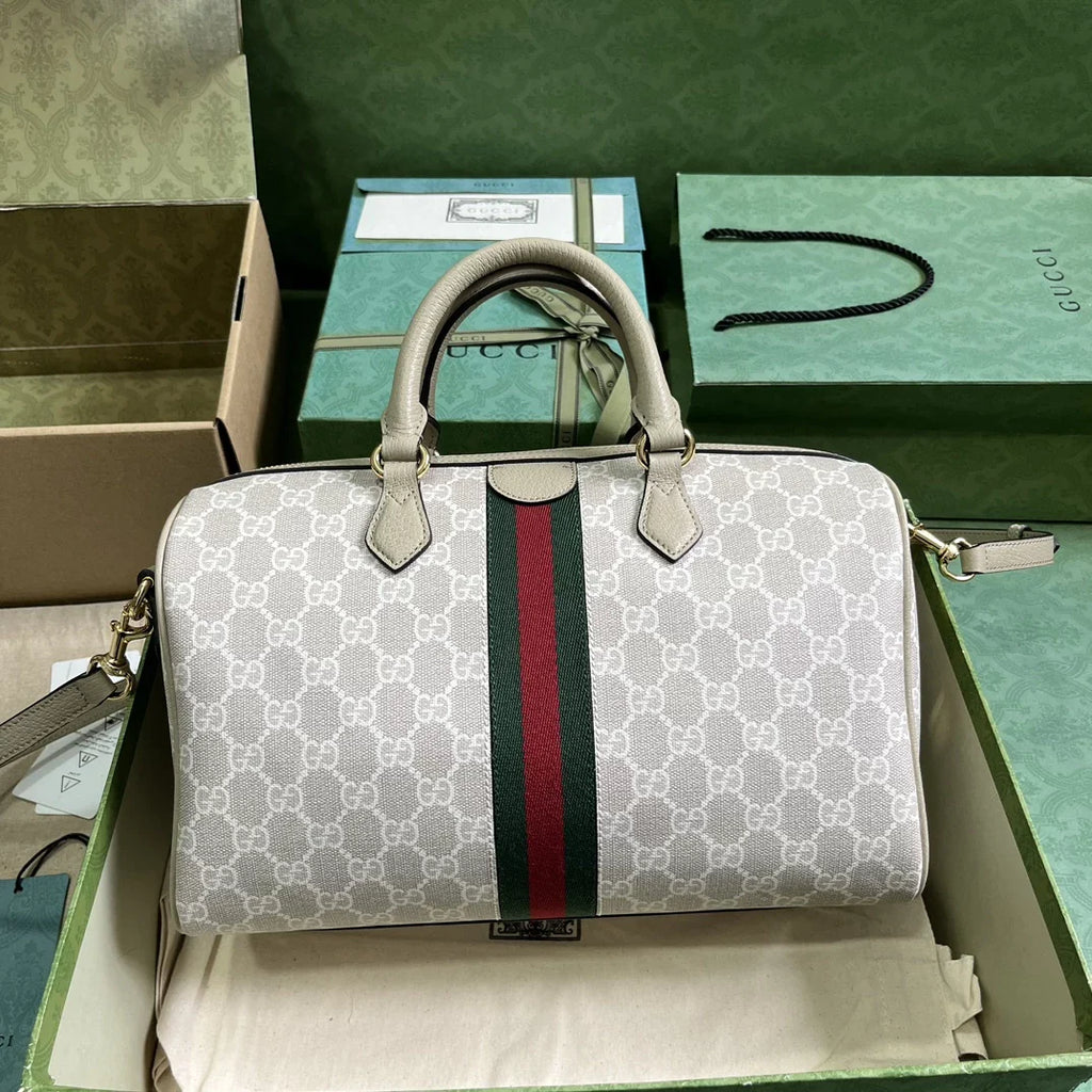 Gucci Ophidia large boston bag, 772065 GG Supreme canvas