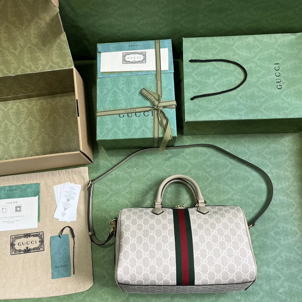 Gucci Ophidia large boston bag, 772065 GG Supreme canvas