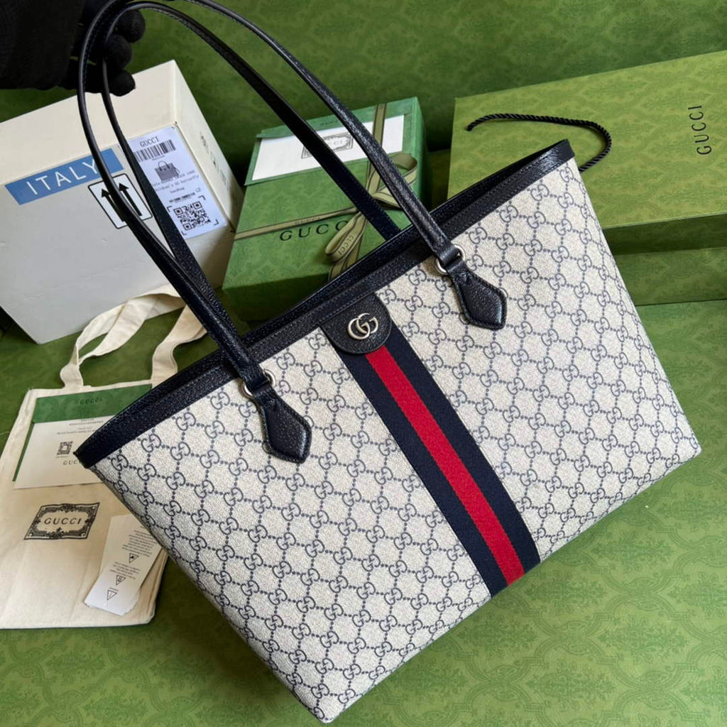 Gucci Ophidia large tote bag 631685 Blue GG Supreme