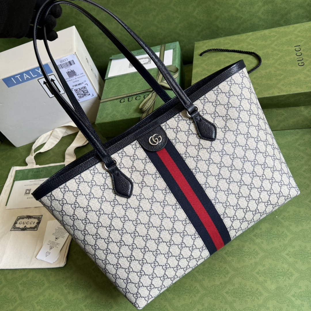 Gucci Ophidia large tote bag 631685 Blue GG Supreme
