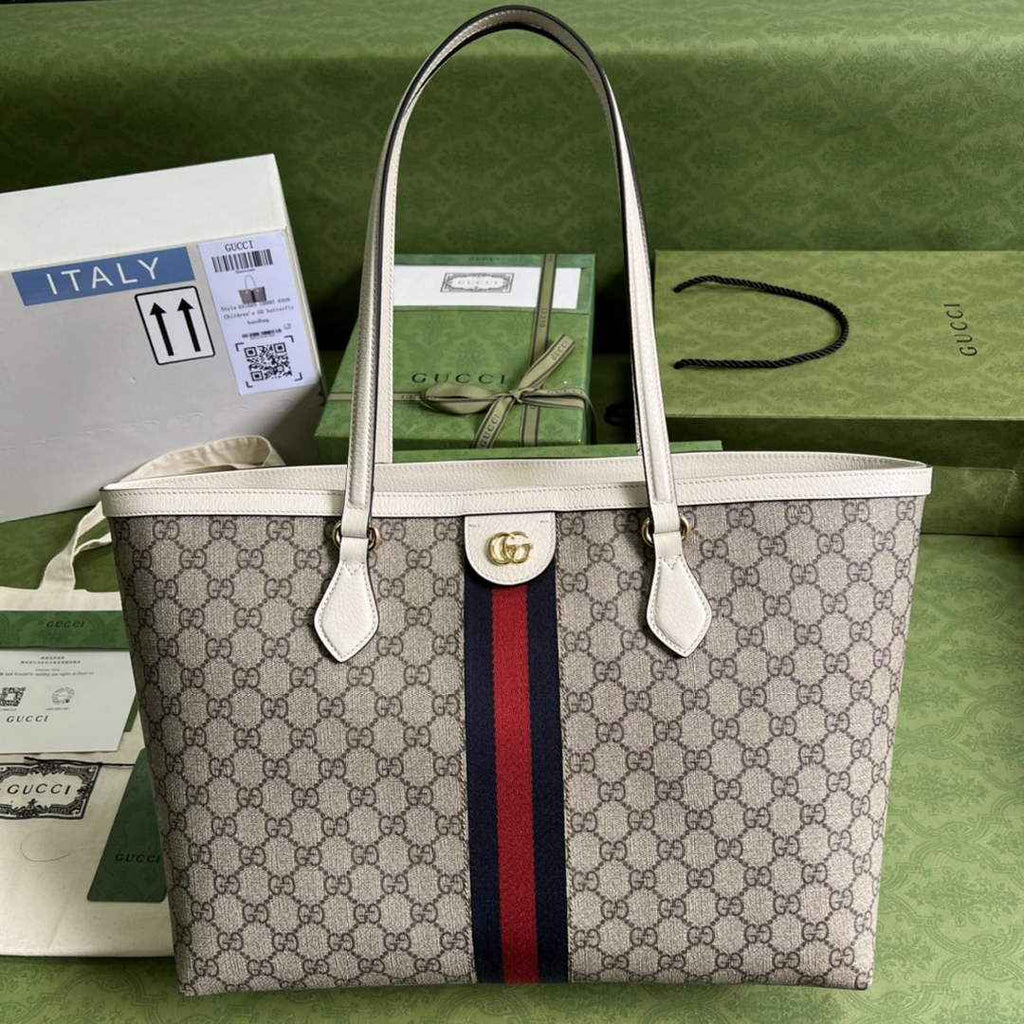 Gucci Ophidia large tote bag 631685 White GG Supreme