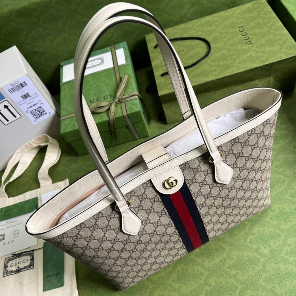 Gucci Ophidia large tote bag 631685 White GG Supreme