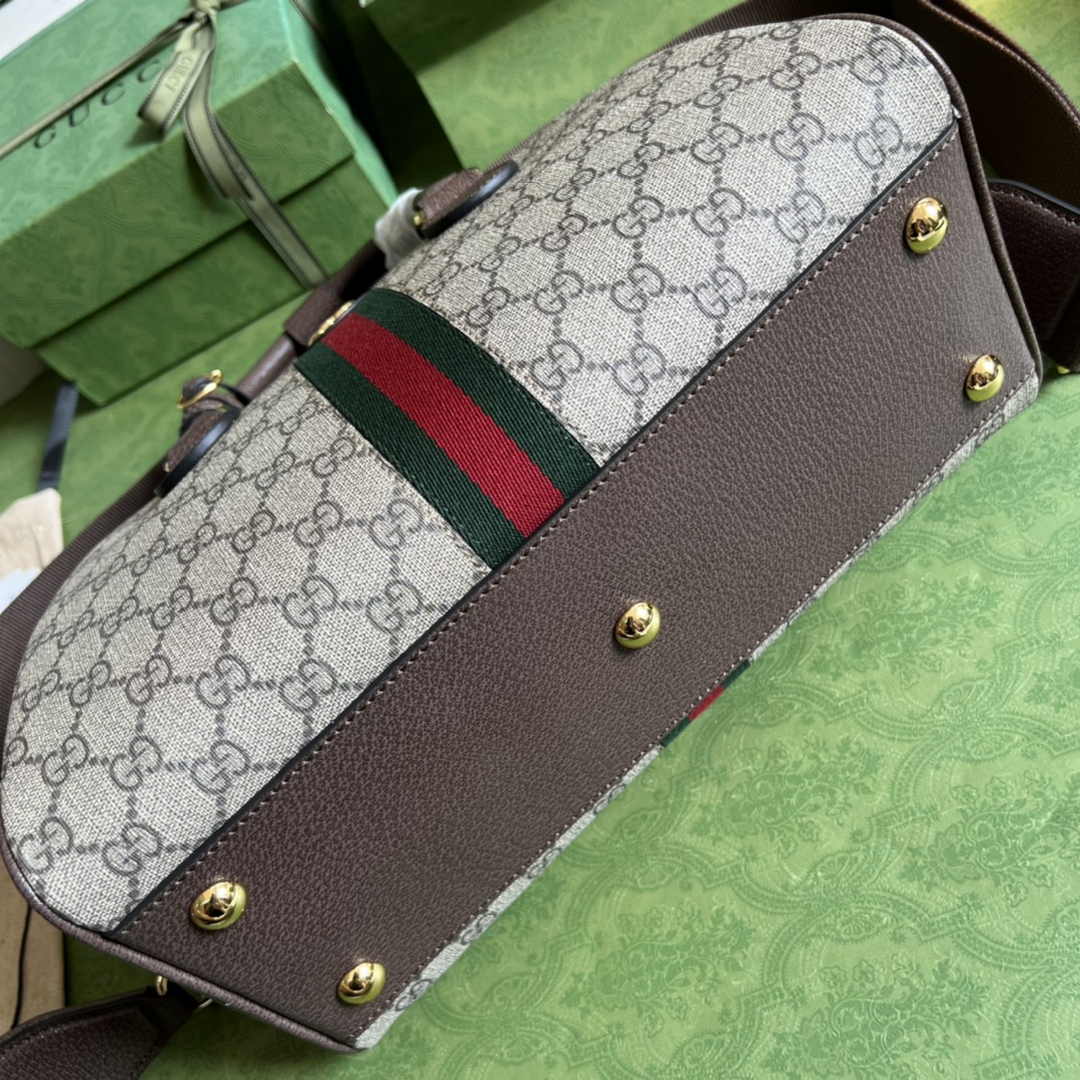 Gucci Ophidia medium GG top handle bag 724575 Brown leather