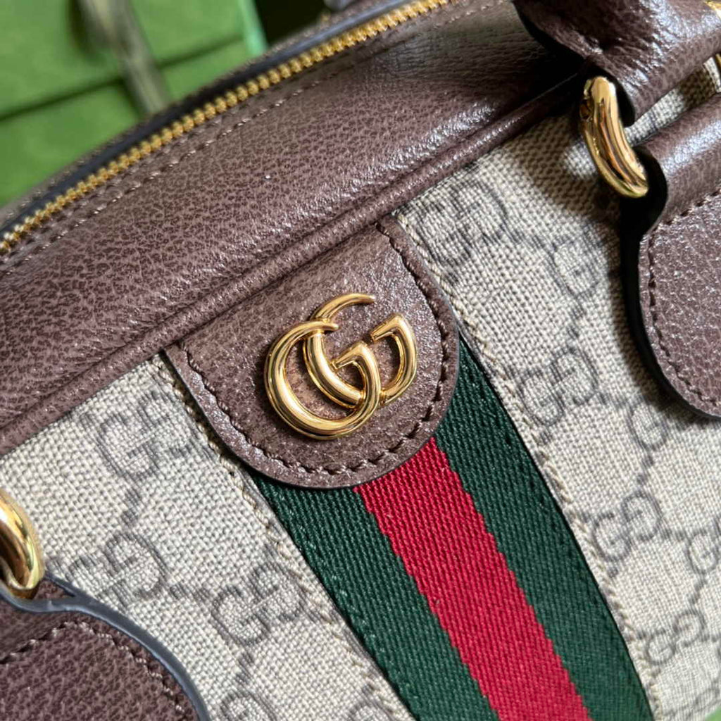 Gucci Ophidia medium GG top handle bag 724575 Brown leather