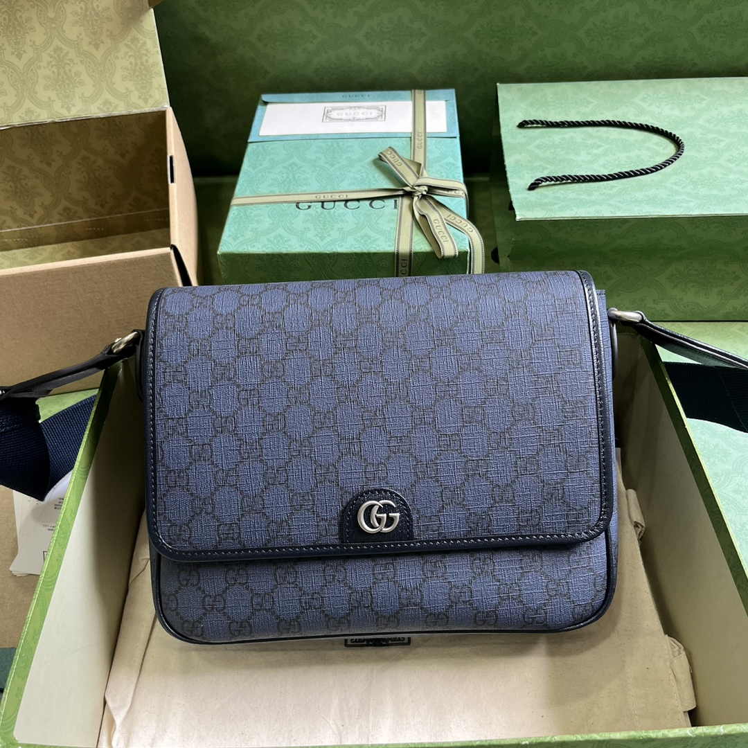 Gucci Ophidia medium messenger bag ‎761741 Blue black Supreme canvas