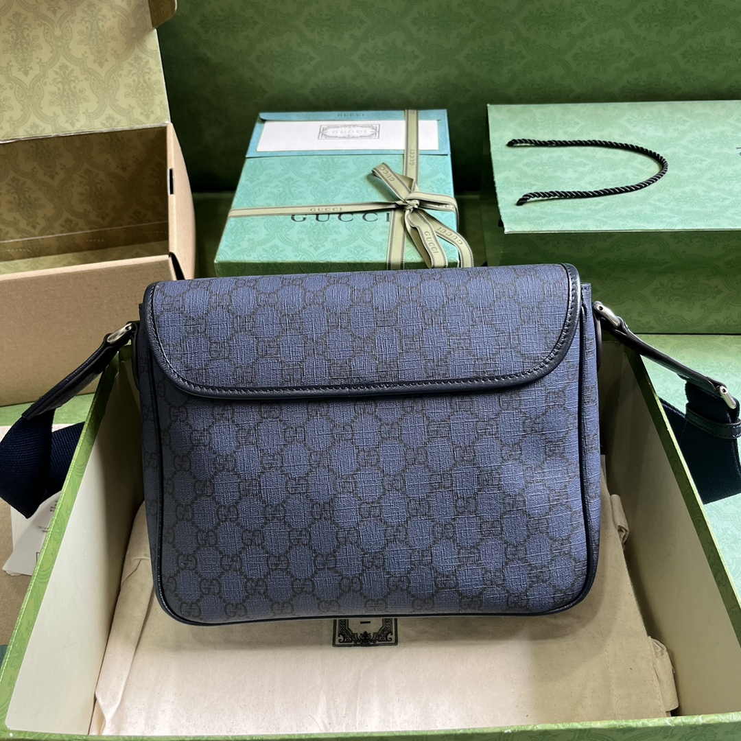Gucci Ophidia medium messenger bag ‎761741 Blue black Supreme canvas