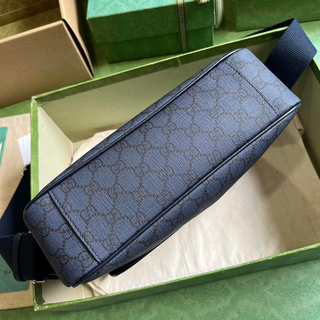Gucci Ophidia medium messenger bag ‎761741 Blue black Supreme canvas
