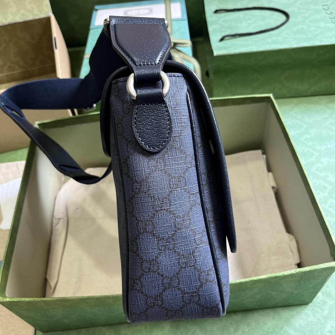 Gucci Ophidia medium messenger bag ‎761741 Blue black Supreme canvas