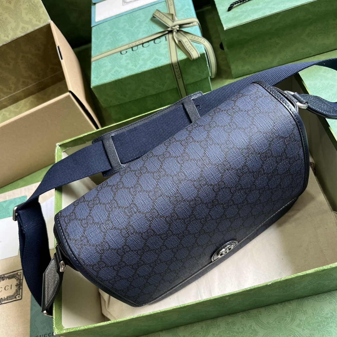 Gucci Ophidia medium messenger bag ‎761741 Blue black Supreme canvas