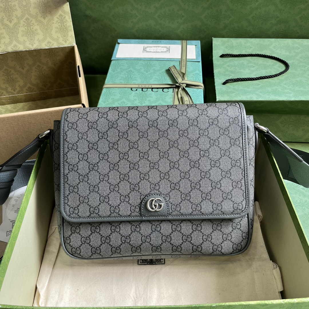 Gucci Ophidia medium messenger bag ‎761741 Gray Supreme canvas