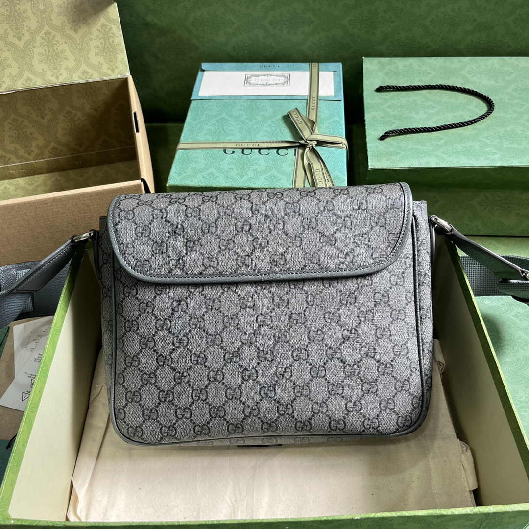 Gucci Ophidia medium messenger bag ‎761741 Gray Supreme canvas