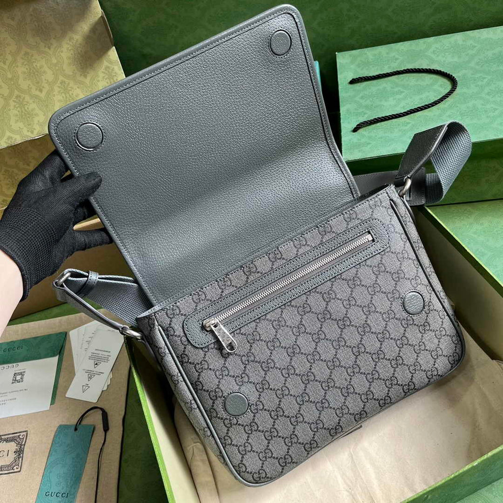 Gucci Ophidia medium messenger bag ‎761741 Gray Supreme canvas