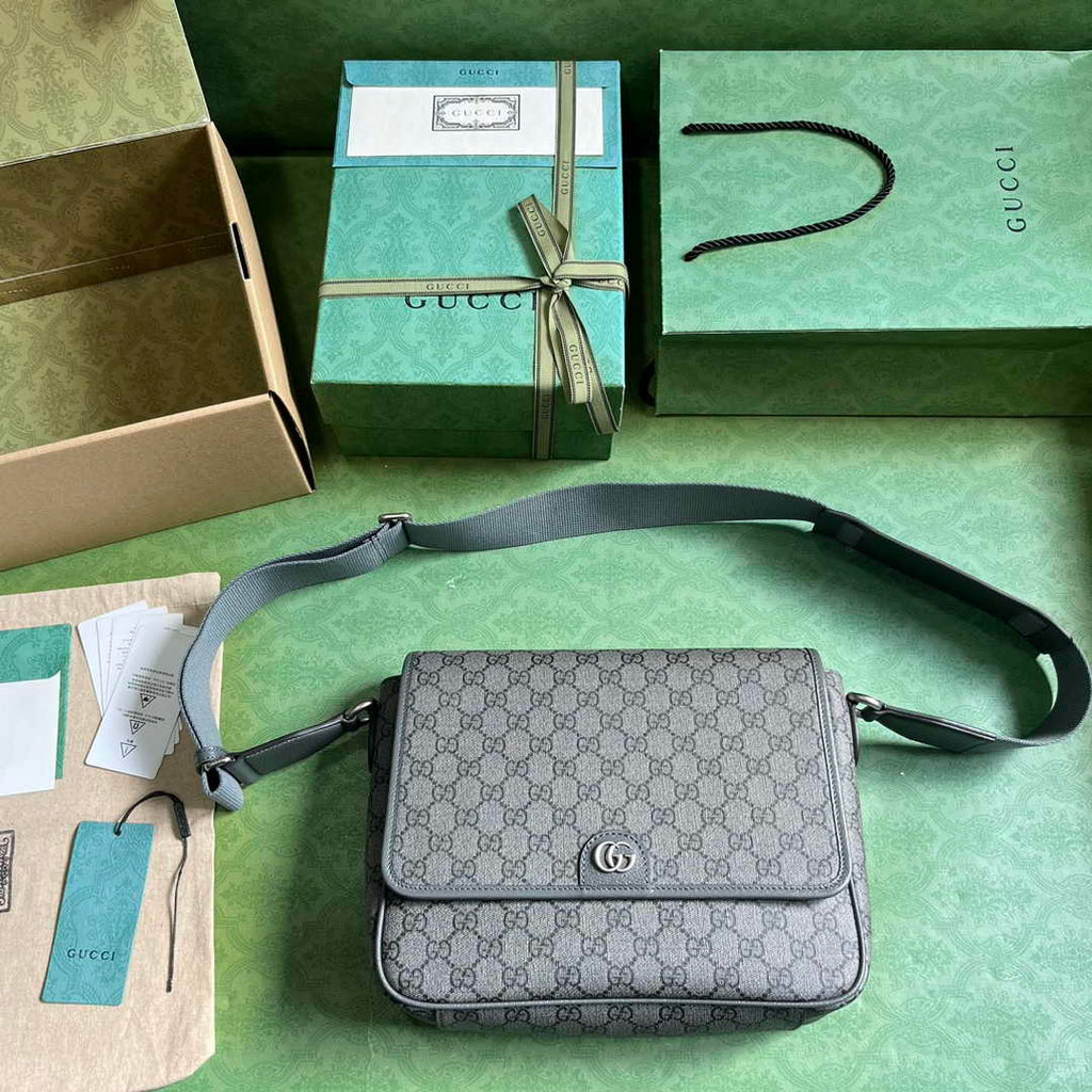 Gucci Ophidia medium messenger bag ‎761741 Gray Supreme canvas