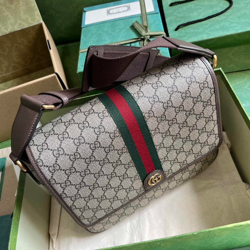 Gucci Ophidia medium messenger bag ‎761741 Brown Supreme canvas