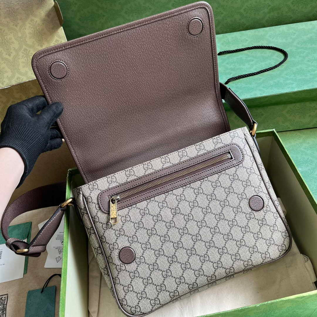 Gucci Ophidia medium messenger bag ‎761741 Brown Supreme canvas
