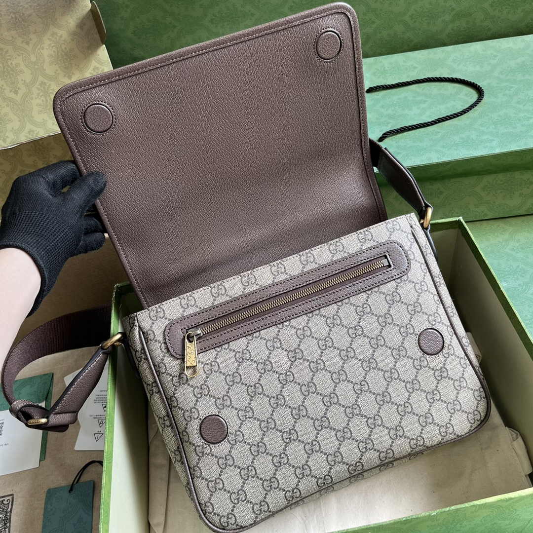 Gucci Ophidia medium messenger bag ‎761741 Brown Supreme canvas