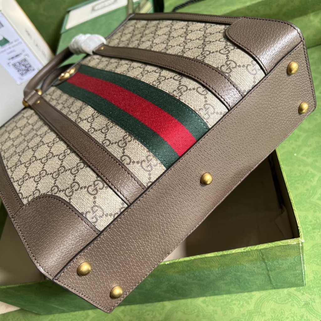 Gucci Ophidia medium tote bag ‎724685 Brown Leather
