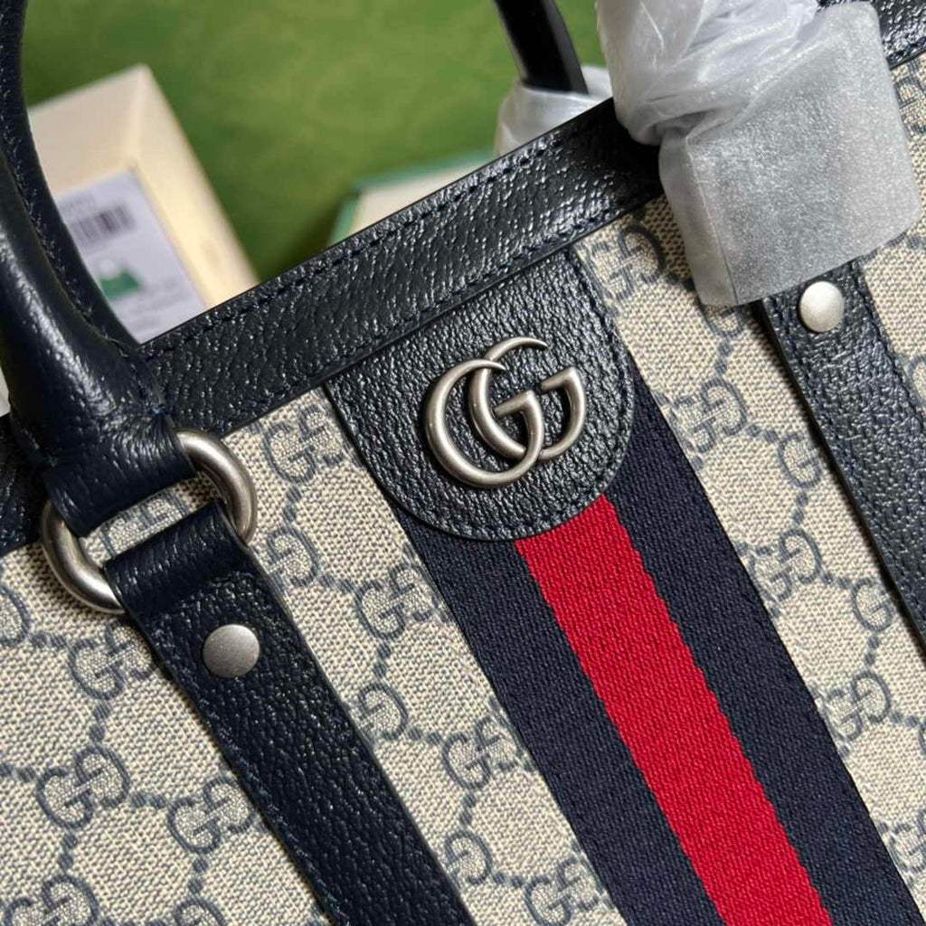 Gucci Ophidia medium tote bag 724685 in Blue and ebony Supreme