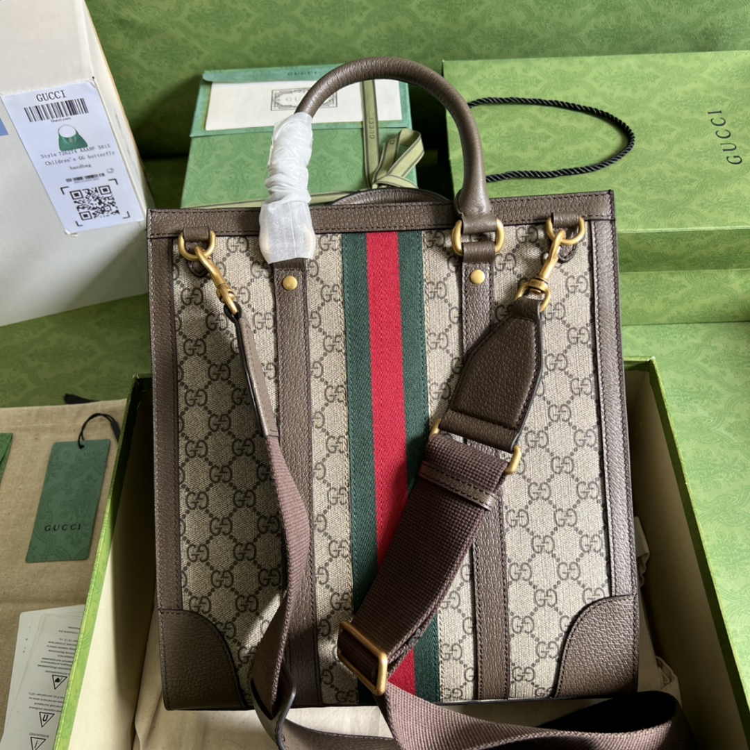 Gucci Ophidia medium tote bag 724685 in beige and ebony Supreme