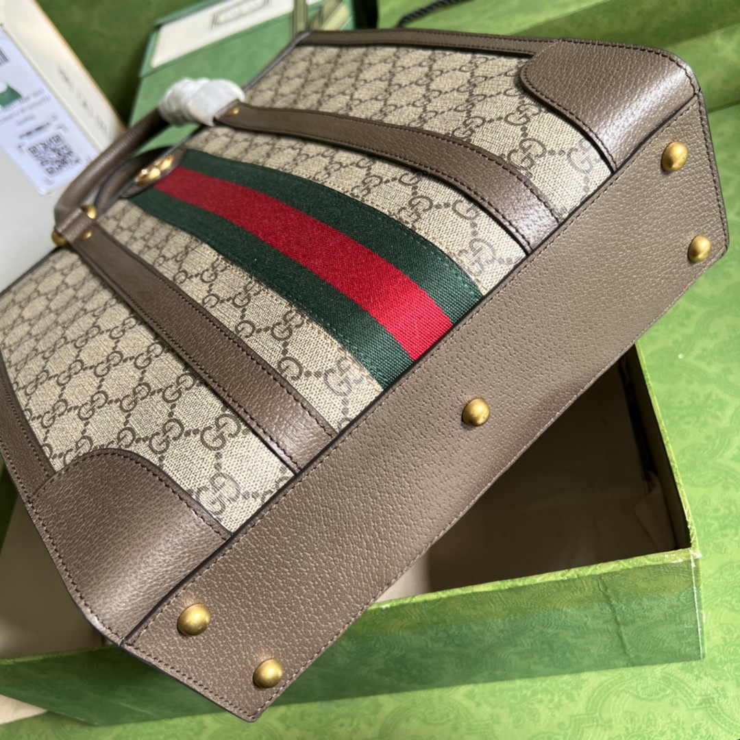 Gucci Ophidia medium tote bag 724685 in beige and ebony Supreme