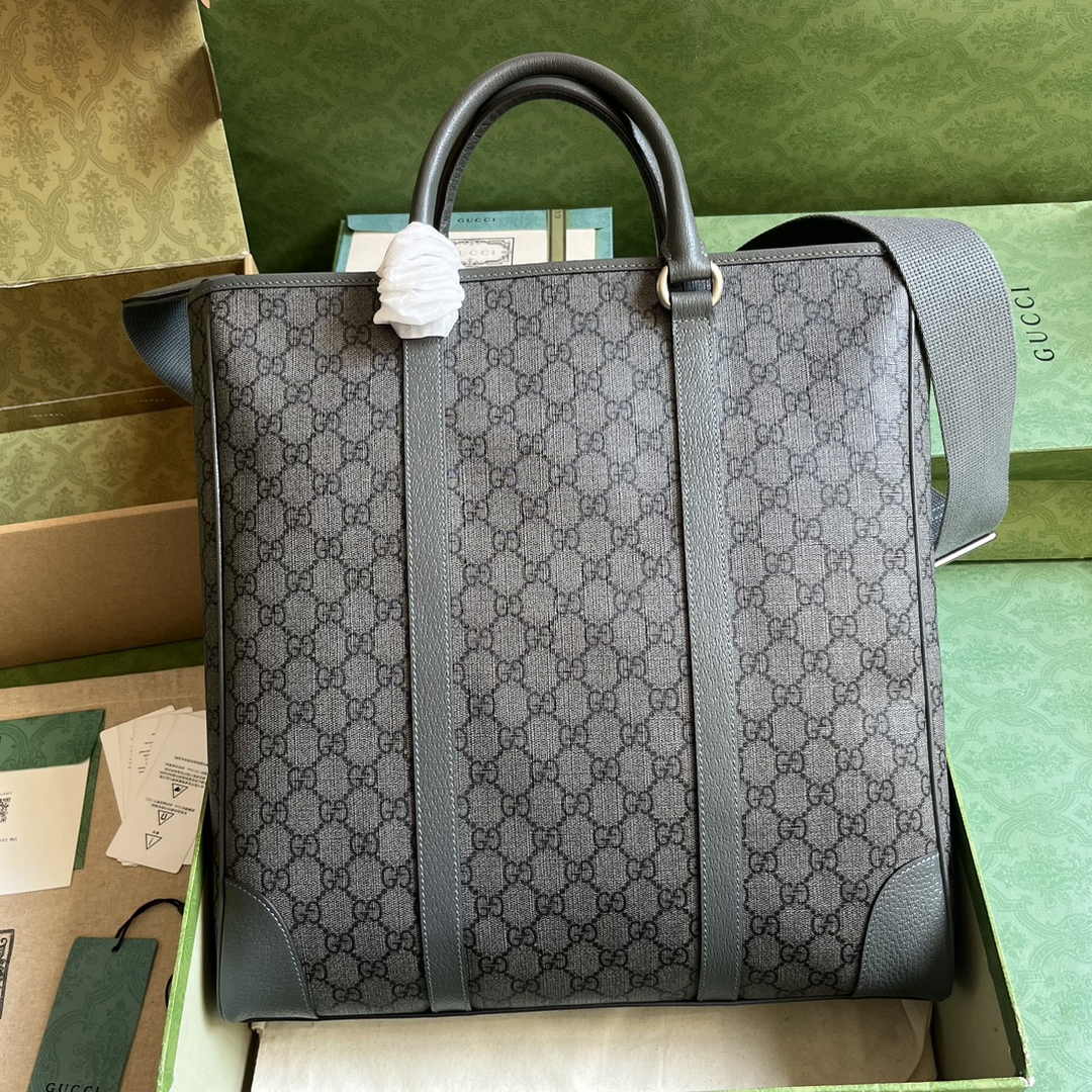 Gucci Ophidia medium tote bag 763316 in Grey and black GG Supreme