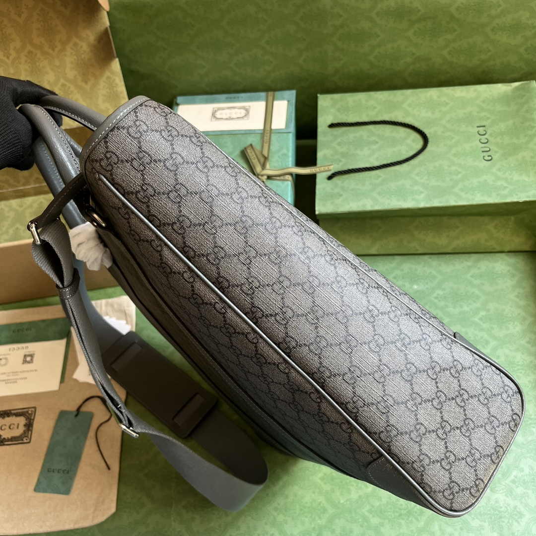 Gucci Ophidia medium tote bag 763316 in Grey and black GG Supreme