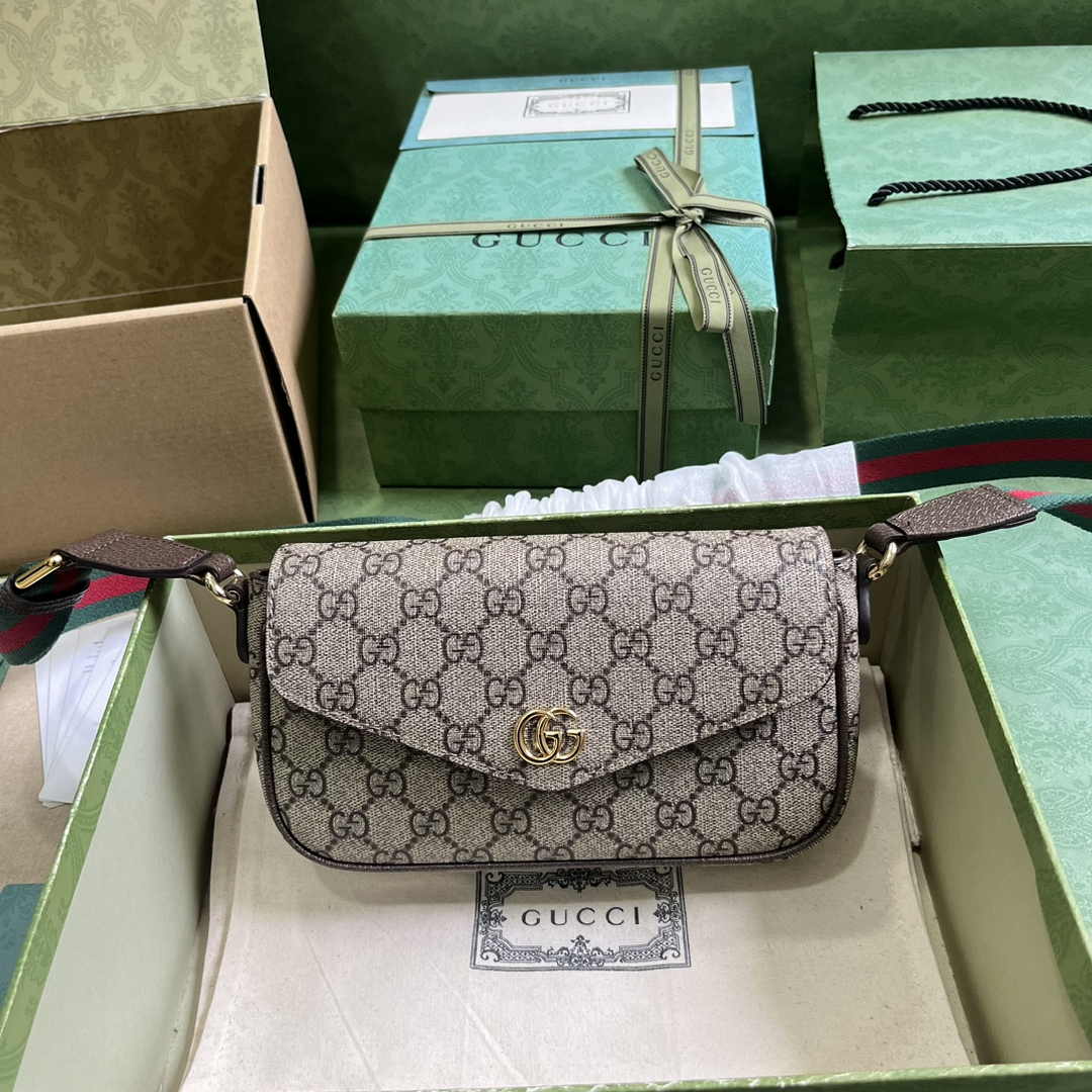 Gucci Ophidia mini bag 764961 in beige and ebony Supreme