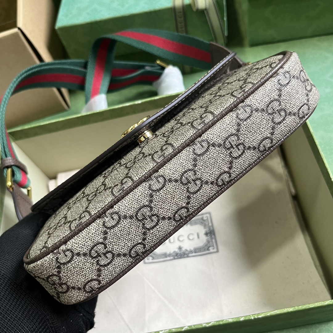 Gucci Ophidia mini bag 764961 in beige and ebony Supreme
