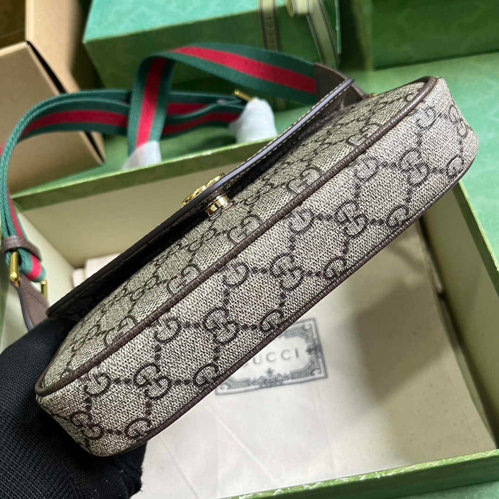 Gucci Ophidia mini bag 764961 in beige and ebony Supreme