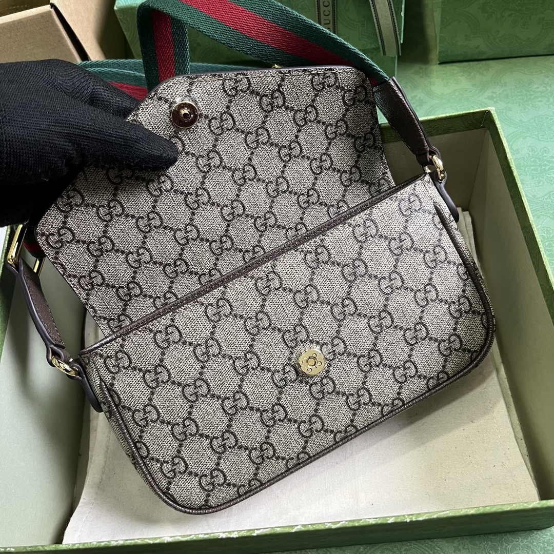 Gucci Ophidia mini bag 764961 in beige and ebony Supreme