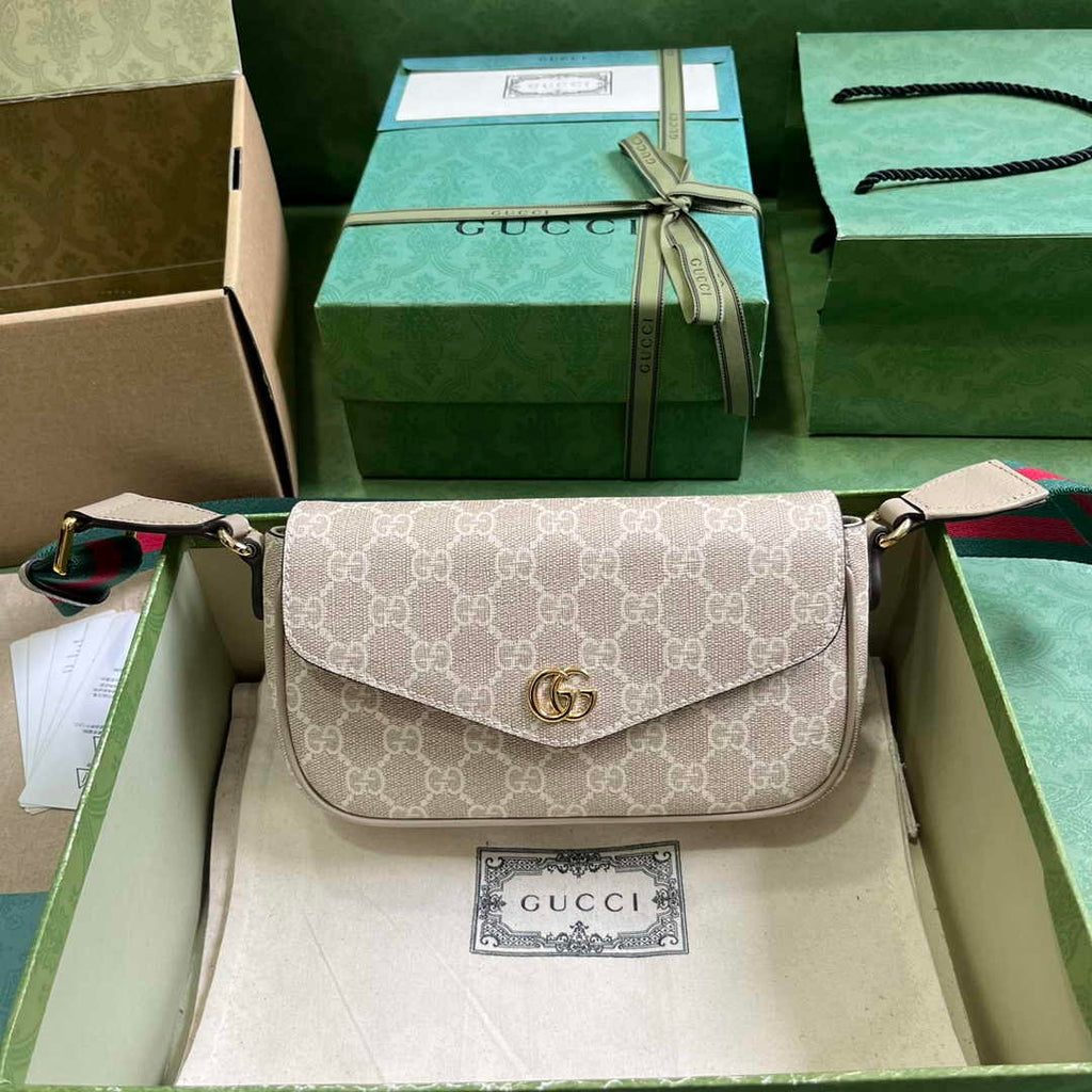 Gucci Ophidia mini bag 764961 in beige and oatmeal Supreme