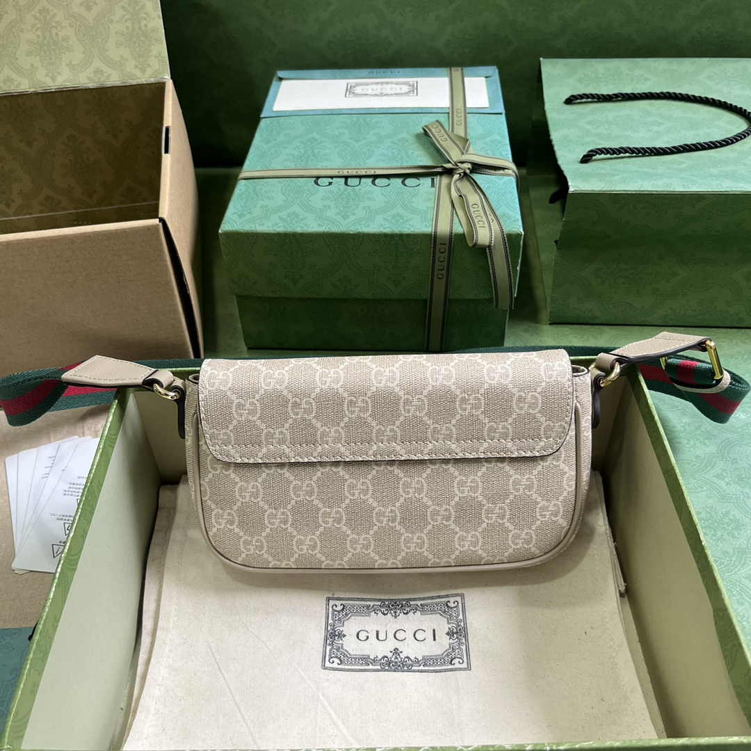 Gucci Ophidia mini bag 764961 in beige and oatmeal Supreme