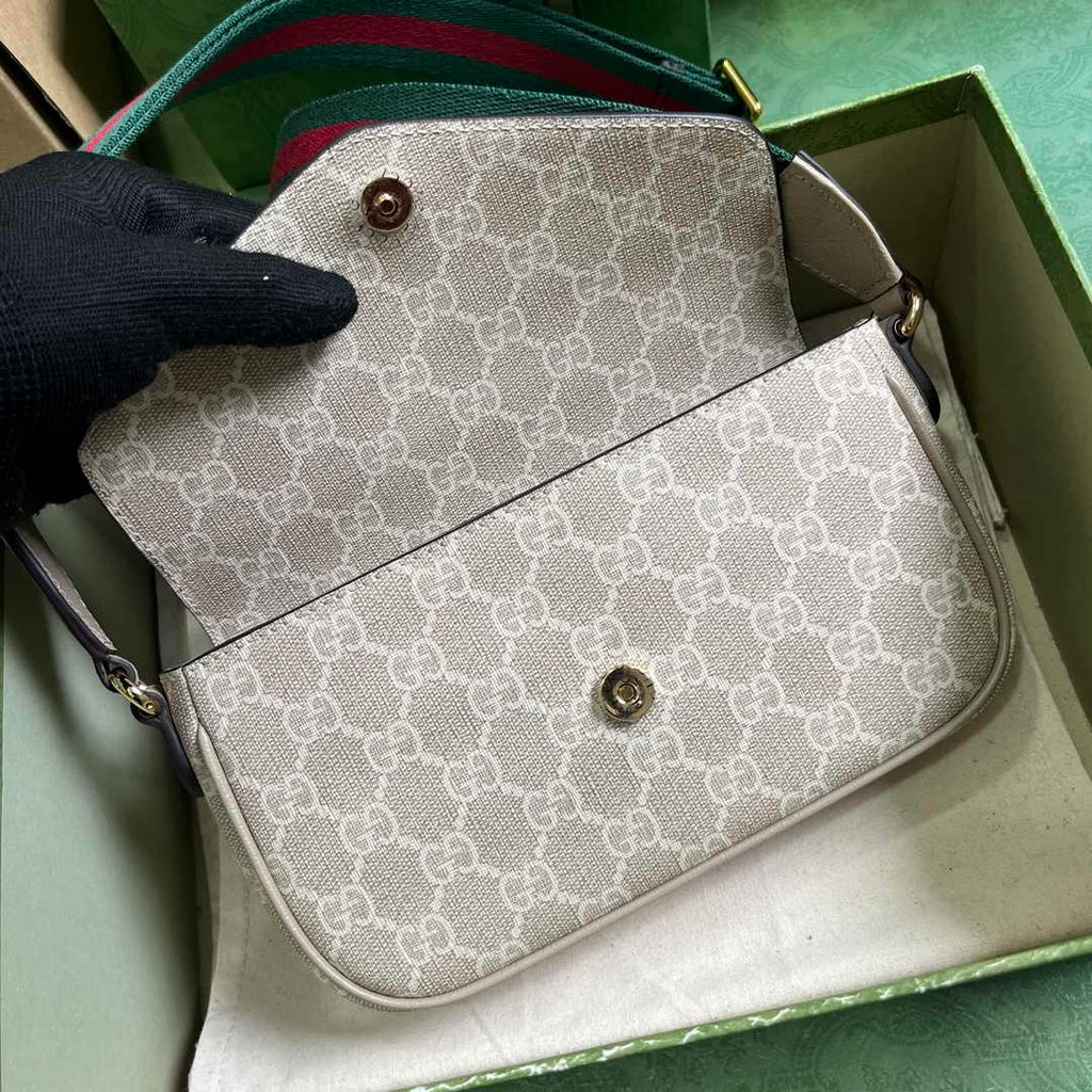 Gucci Ophidia mini bag 764961 in beige and oatmeal Supreme