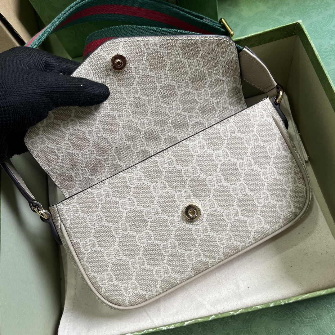 Gucci Ophidia mini bag 764961 in beige and oatmeal Supreme