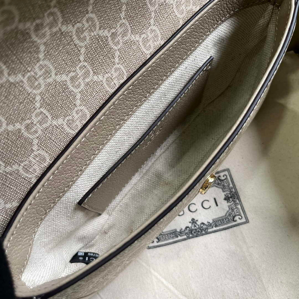 Gucci Ophidia mini bag 764961 in beige and oatmeal Supreme