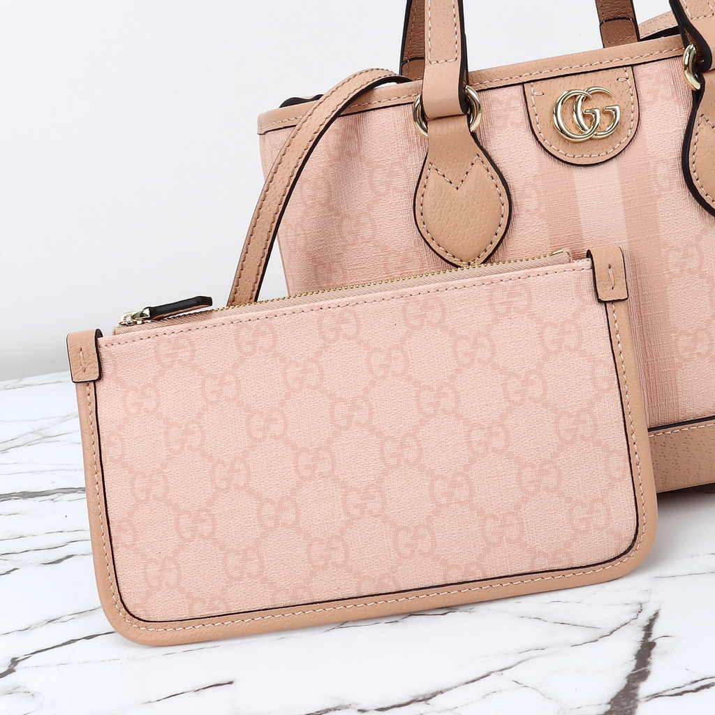 Gucci Ophidia mini tote bag 811716 in dusty pink leather