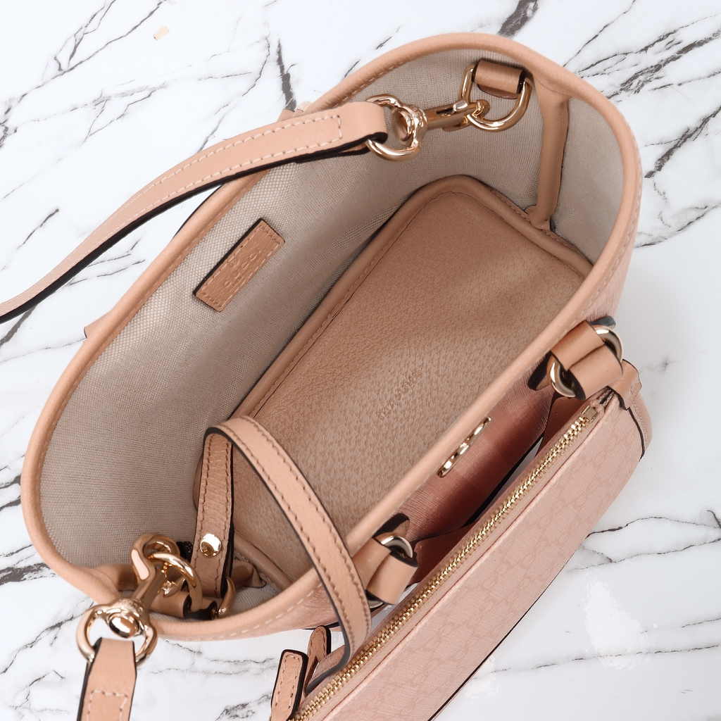 Gucci Ophidia mini tote bag 811716 in dusty pink leather