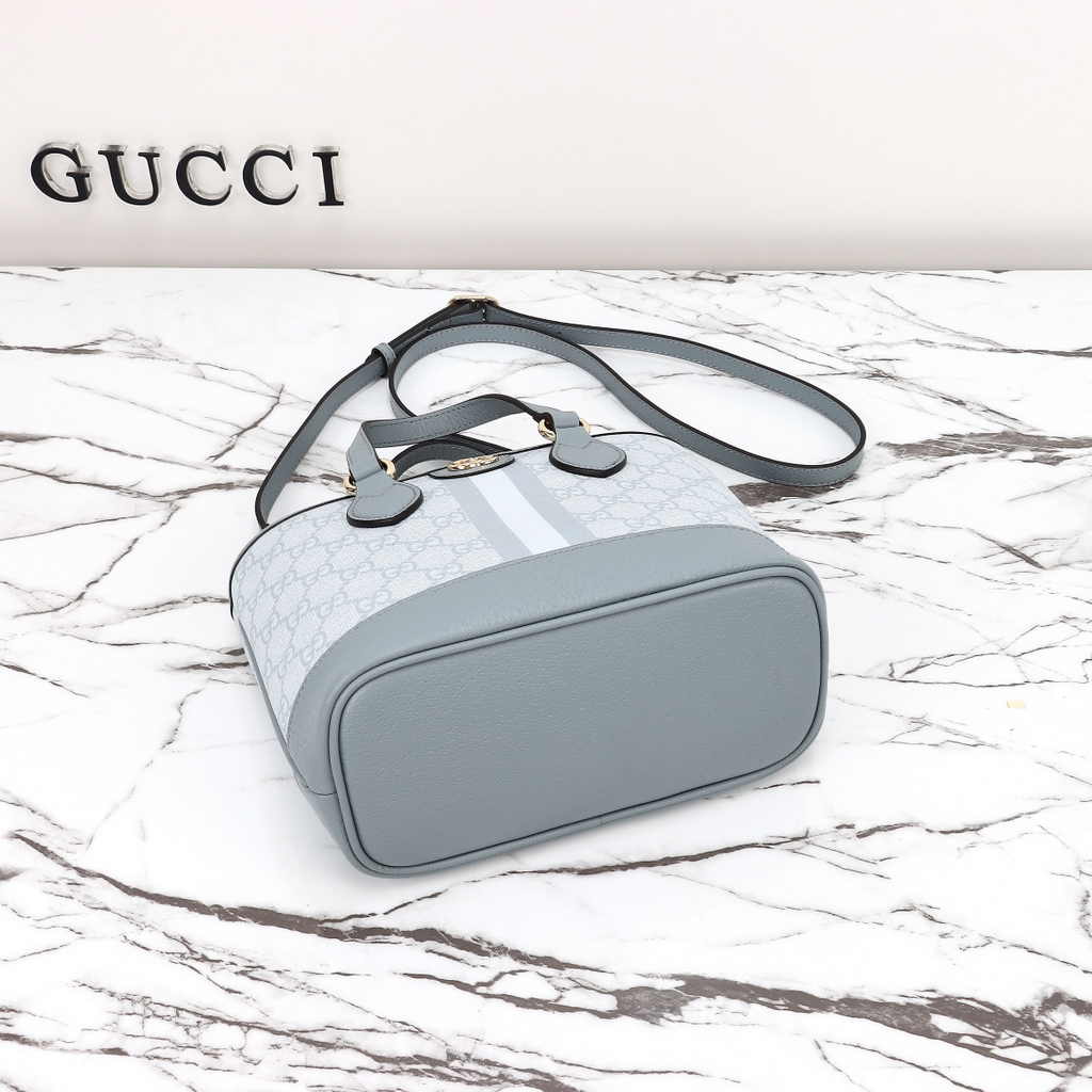 Gucci Ophidia mini tote bag 811716 in dusty blue leather