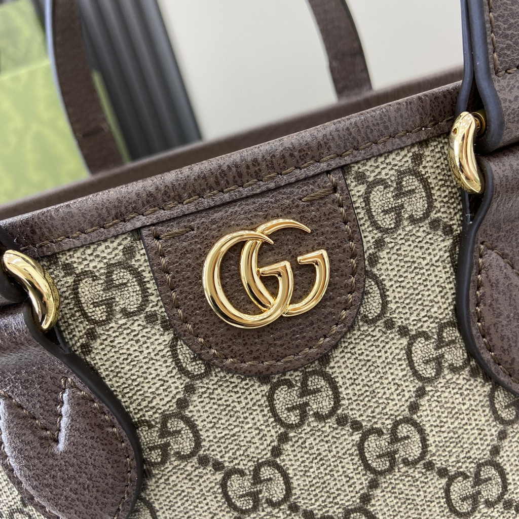 Gucci Ophidia mini tote bag 811716 in brown leather